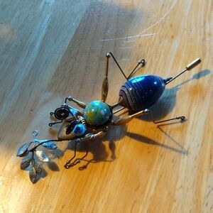 Whimsical Ant pin by Cynthia Chuang